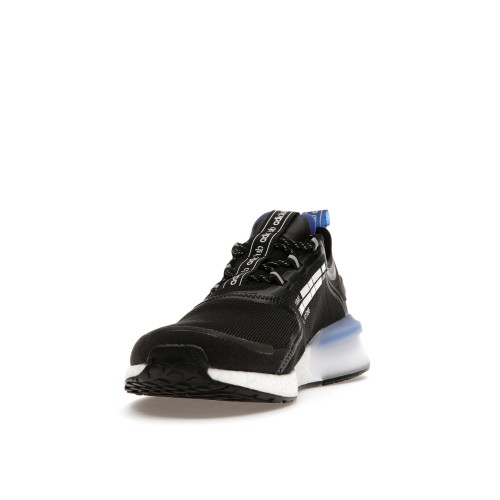 Кроссы adidas NMD R1 V3 Black White Royal Blue - мужская сетка размеров