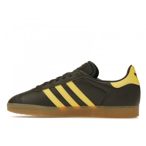 Кроссы adidas Gazelle Shadow Olive Yellow Gum - мужская сетка размеров