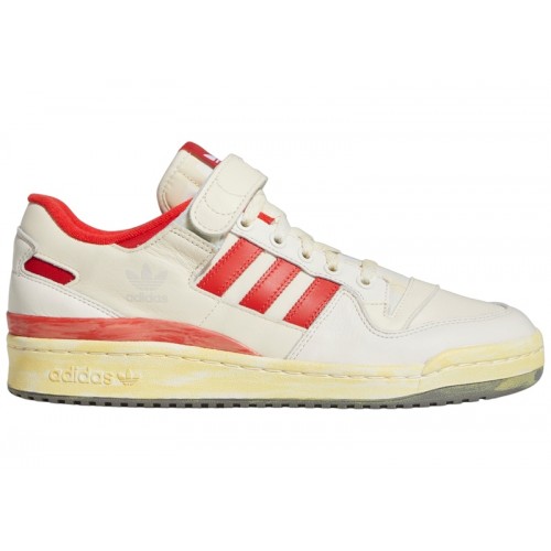 Кроссы adidas Forum 84 Low AEC Cloud White Red - мужская сетка размеров