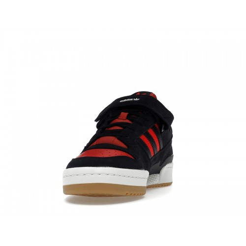 Кроссы adidas Forum Low Core Black Core Black Vivid Red - мужская сетка размеров