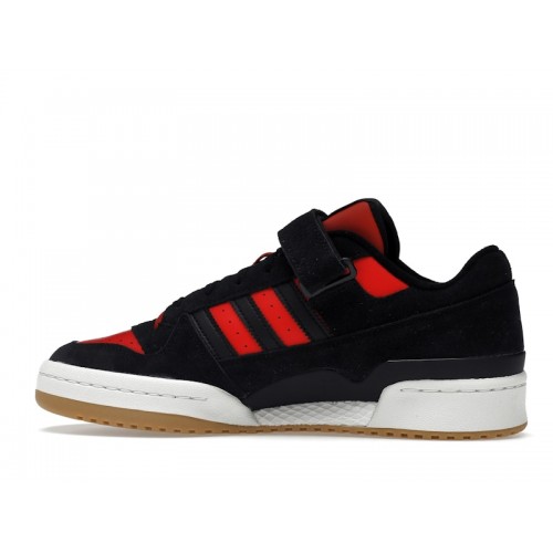 Кроссы adidas Forum Low Core Black Core Black Vivid Red - мужская сетка размеров