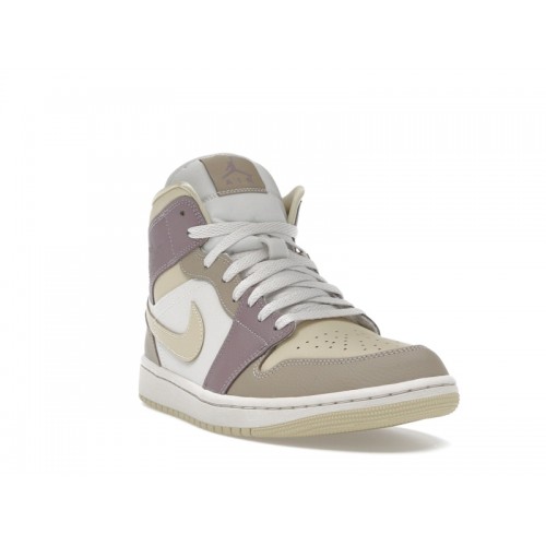 Wmns Air Jordan 1 Mid Khaki Taupe Grey - женская сетка размеров