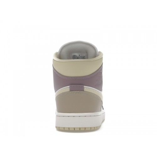 Wmns Air Jordan 1 Mid Khaki Taupe Grey - женская сетка размеров