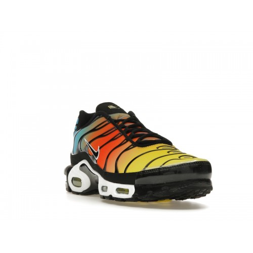 Кроссы Nike Air Max Plus Baltic Blue Safety Orange - мужская сетка размеров