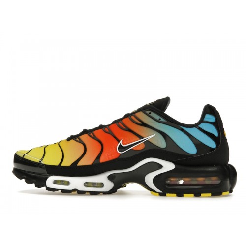 Кроссы Nike Air Max Plus Baltic Blue Safety Orange - мужская сетка размеров