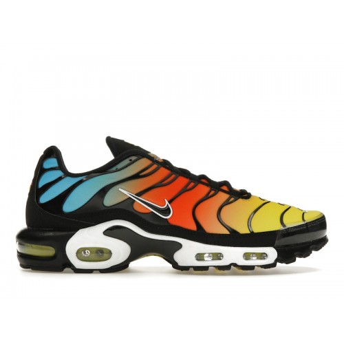 Кроссы Nike Air Max Plus Baltic Blue Safety Orange - мужская сетка размеров