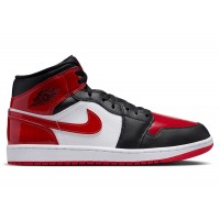 Кроссовки Jordan 1 Mid SE Patent Bred Toe