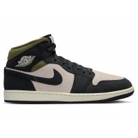 Кроссовки Jordan 1 Mid SE Off Noir Medium Olive