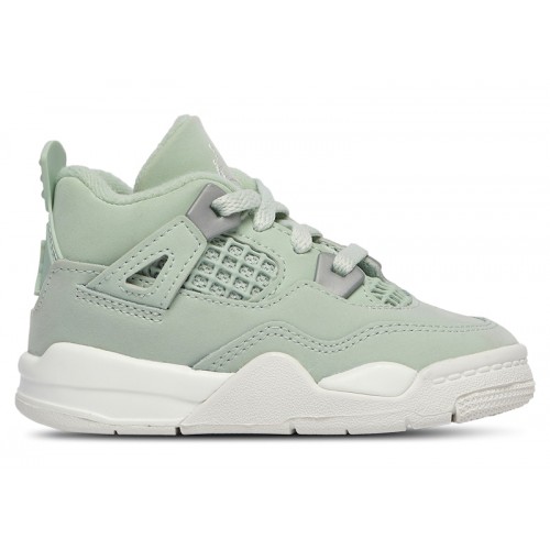Кроссы Jordan 4 Retro Seafoam Sail (TD) - детская сетка размеров