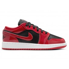 Подростковые Jordan 1 Low SE Patent Bred Toe (GS)