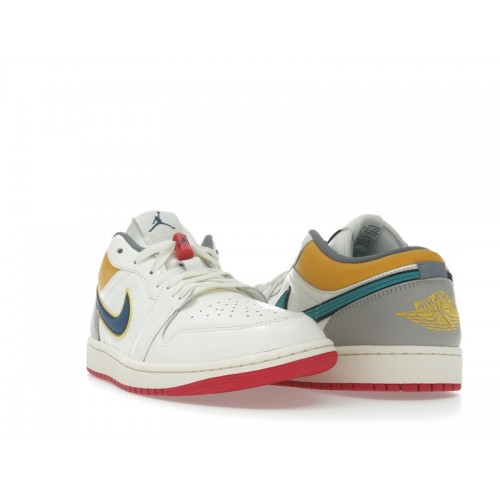Air Jordan 1 Low Premium Sail Yellow Ochre - мужская сетка размеров