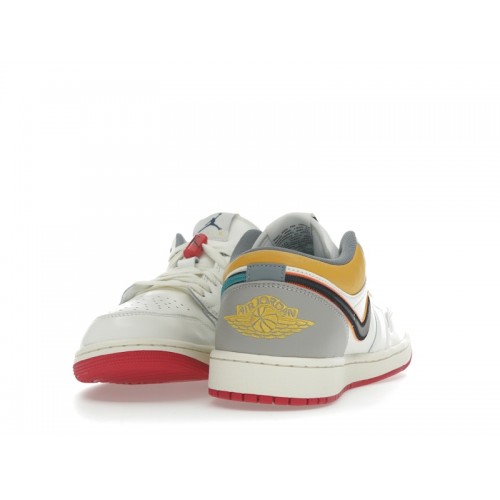 Air Jordan 1 Low Premium Sail Yellow Ochre - мужская сетка размеров