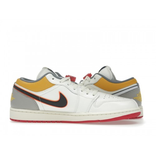 Air Jordan 1 Low Premium Sail Yellow Ochre - мужская сетка размеров