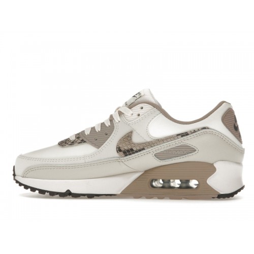 Кроссы Nike Air Max 90 Light Pink Snakeskin (W) - женская сетка размеров