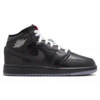 Подростковые кроссовки Jordan 1 Mid SE Black Metallic Reimagined (GS)