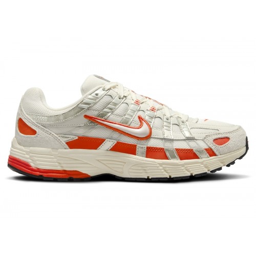 Кроссы Nike P-6000 Sail Pale Ivory Light Bone Picante Red (W) - женская сетка размеров