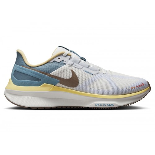 Кроссы Nike Structure 25 Summit White Soft Yellow Mink Brown - мужская сетка размеров