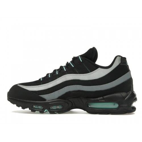 Nike Air Max 95 Black Aurora Green - мужская сетка размеров