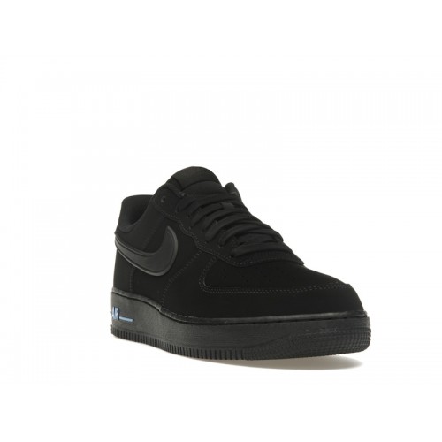 Nike Air Force 1 Low 07 SE Black University Blue - мужская сетка размеров