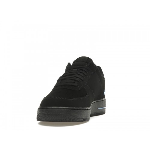 Nike Air Force 1 Low 07 SE Black University Blue - мужская сетка размеров