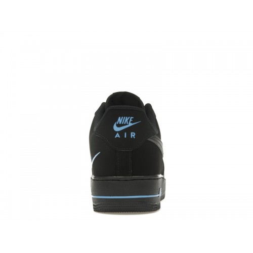 Nike Air Force 1 Low 07 SE Black University Blue - мужская сетка размеров