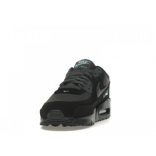 Кроссы Nike Air Max 90 Black Tiffany - мужская сетка размеров