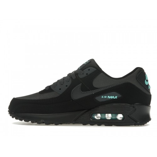 Кроссы Nike Air Max 90 Black Tiffany - мужская сетка размеров
