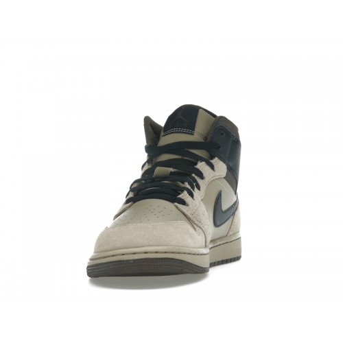 Air Jordan 1 Mid Khaki Black - мужская сетка размеров