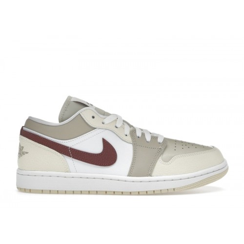 Wmns Air Jordan 1 Low Desert Khaki Red Sepia - женская сетка размеров