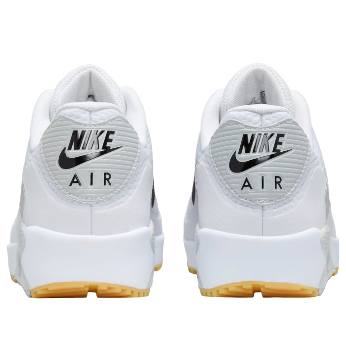 Nike Air Max 90 Golf White Black Gum - мужская сетка размеров Nike Air Max 90 Golf White Black Gum - мужская сетка размеров