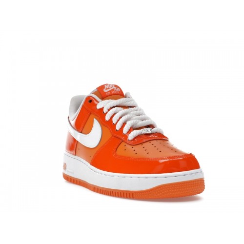 Nike Air Force 1 Low 07 Orange White Patent - мужская сетка размеров