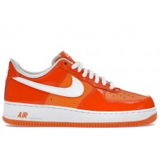 Nike Air Force 1 Low 07 Orange White Patent