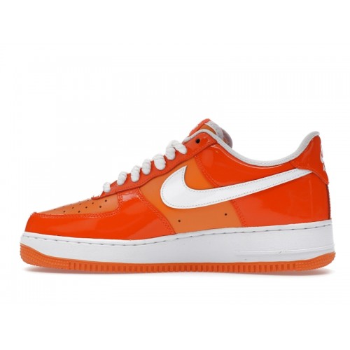 Nike Air Force 1 Low 07 Orange White Patent - мужская сетка размеров