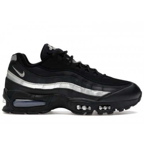 Nike Air Max 95 OG Big Bubble Black White Metallic Silver - мужская сетка размеров
