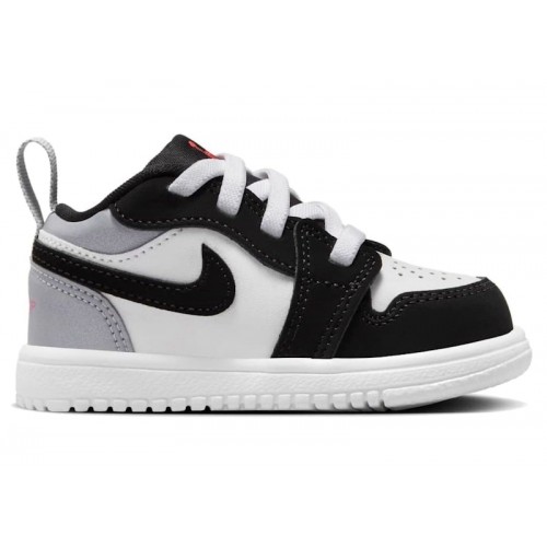 Air Jordan 1 Low ALT SE TD White Black Matte Silver - детская сетка размеров