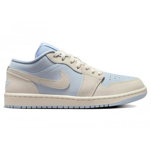 Wmns Air Jordan 1 Low SE Hydrogen Blue Sail - женская сетка размеров