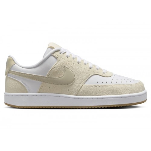 Кроссы Nike Court Vision Low Pale Ivory White Gum Light Brown Light Orewood Brown (W) - женская сетка размеров