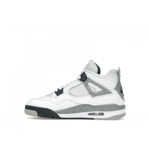 Кроссы Jordan 4 Retro White Cement (2025) (GS) - подростковая сетка размеров