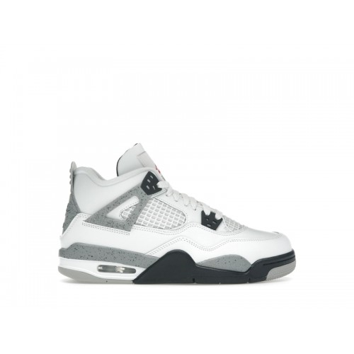 Кроссы Jordan 4 Retro White Cement (2025) (GS) - подростковая сетка размеров