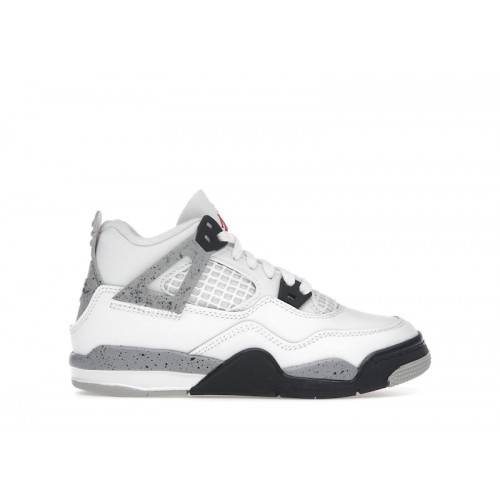 Air Jordan 4 Retro OG PS White Cement 2025 - детская сетка размеров