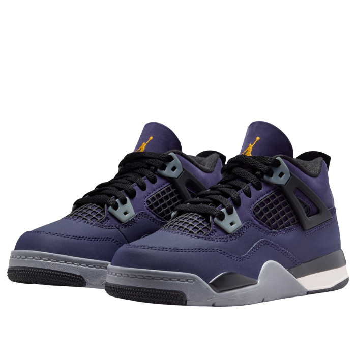 Air Jordan 4 Retro PS Lakers - детская сетка размеров Air Jordan 4 Retro PS Lakers - детская сетка размеров
