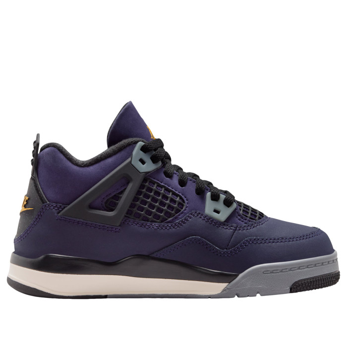 Air Jordan 4 Retro PS Lakers - детская сетка размеров Air Jordan 4 Retro PS Lakers - детская сетка размеров