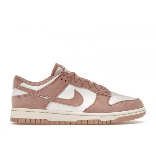 Nike Dunk Low Rose Whisper Gold Mini Swoosh (W) - женская сетка размеров
