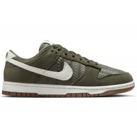 Женские Nike Dunk Low Premium SE Woven Medium Olive Gum (W)