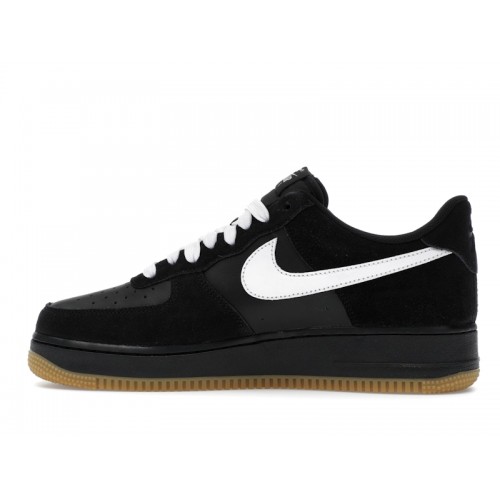 Nike Air Force 1 Low 07 LV8 Black Gum Light Brown White - мужская сетка размеров
