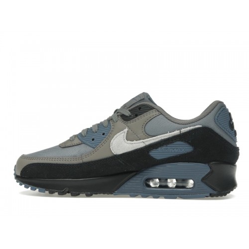 Nike Air Max 90 Smoke Grey Diffused Blue - мужская сетка размеров