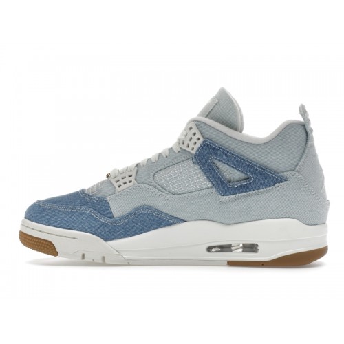 Кроссы Jordan 4 Retro TEX Denim Worn Blue (W) - женская сетка размеров