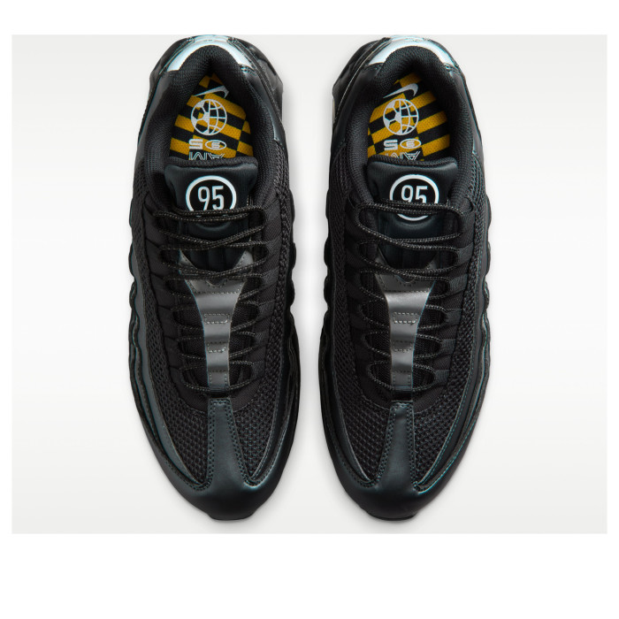 Nike Air Max 95 SE Big Bubble - Total 90 Black - мужская сетка размеров Nike Air Max 95 SE Big Bubble - Total 90 Black - мужская сетка размеров
