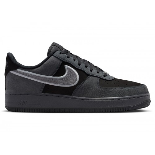 Nike Air Force 1 07 LV8 Black Dark Smoke - мужская сетка размеров
