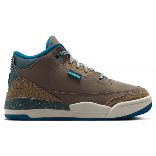 Jordan 3 Retro Olive Grey (PS) - детская сетка размеров